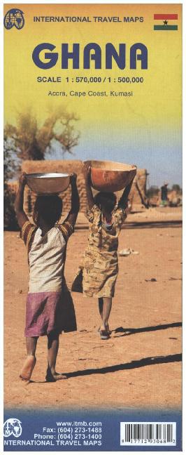International Travel Map ITM Teilkarte Ghana main product photo