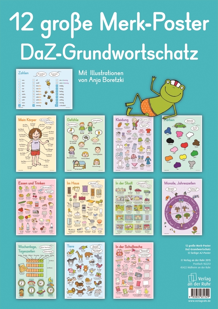 12 große Merk-Poster DaZ-Grundwortschatz main product photo