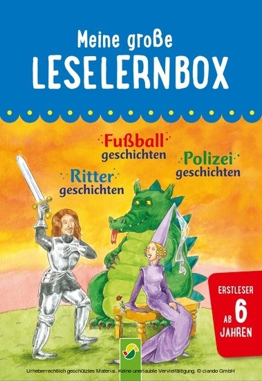 Meine große Leselernbox: Rittergeschichten, Fußballgeschichten, Polizeigeschichten main product photo