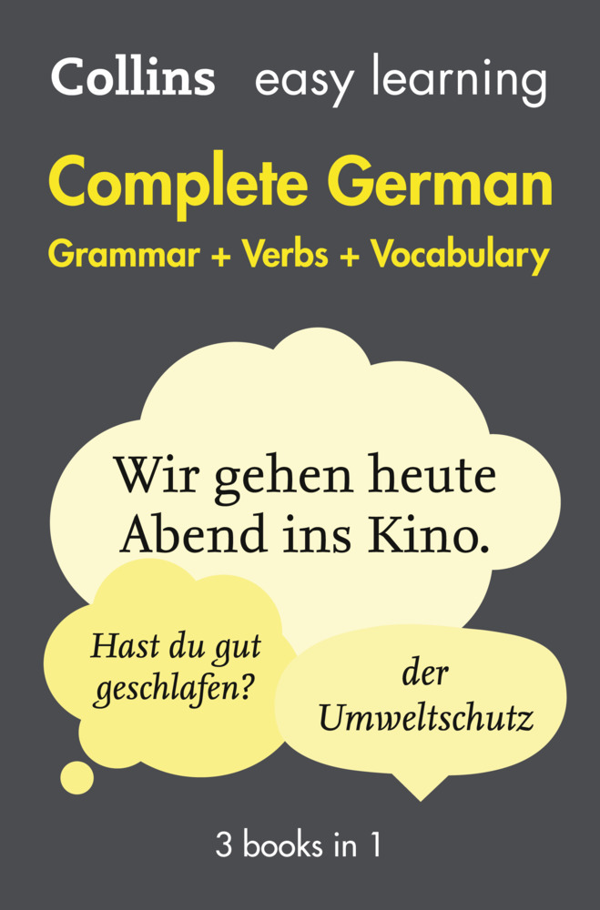 Easy Learning German Complete Grammar, Verbs and Vocabulary (3 books in 1) main product photo
