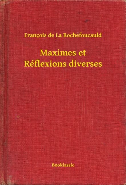 Maximes et Réflexions diverses main product photo