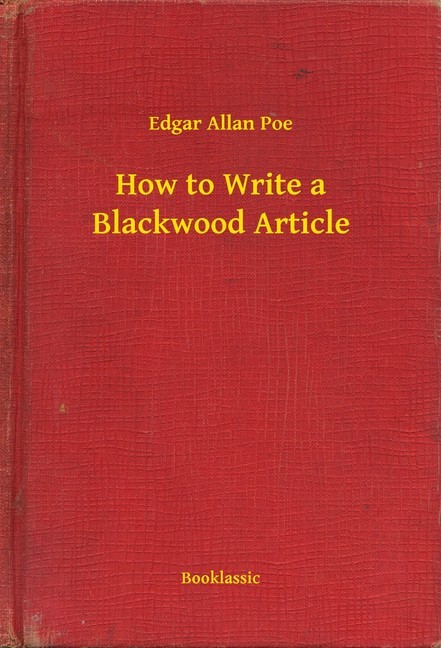 How to Write a Blackwood Article main product photo