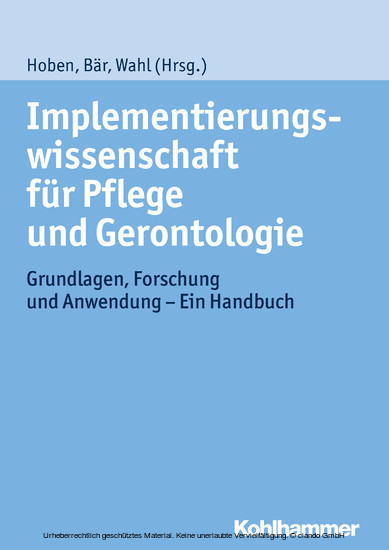 Implementierungswissenschaft für Pflege und Gerontologie main product photo