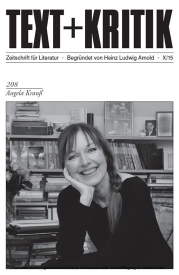 TEXT+KRITIK 208 - Angela Krauß main product photo