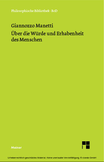 Über die Würde und Erhabenheit des Menschen main product photo
