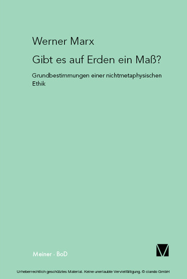 Gibt es auf Erden ein Maß? main product photo