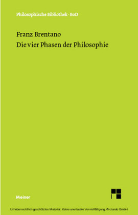 Die vier Phasen der Philosophie und ihr augenblicklicher Stand
