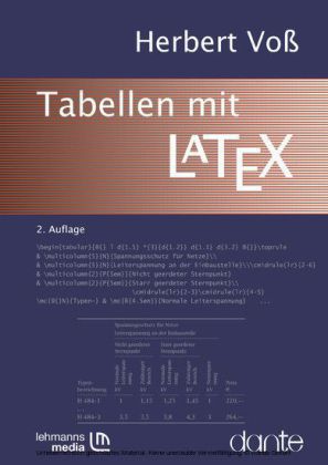 Tabellen mit LaTex