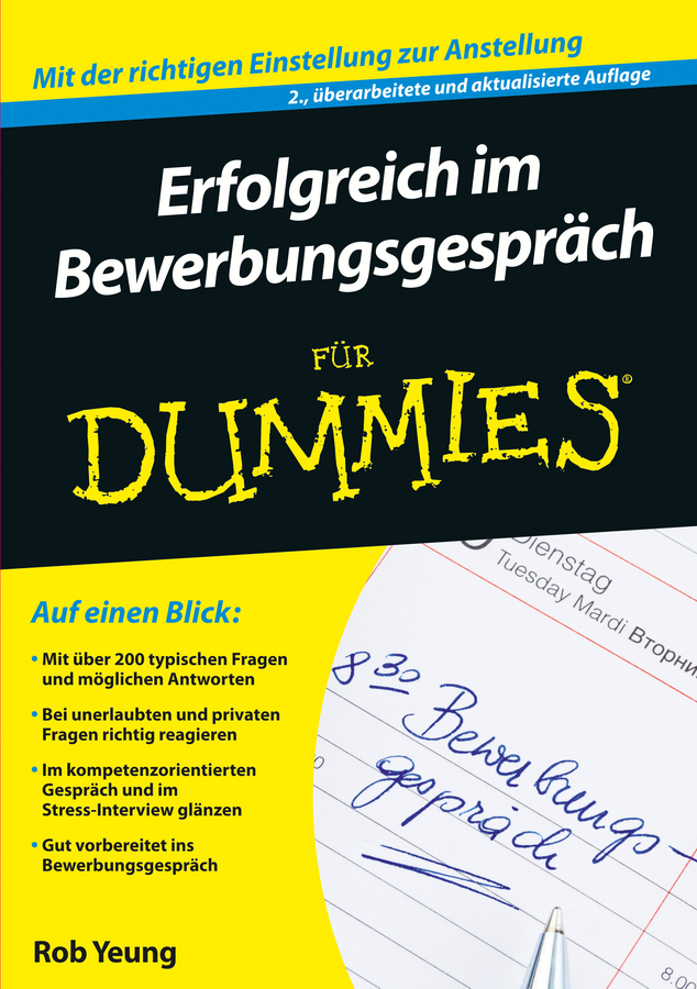 Erfolgreich im Bewerbungsgespräch für Dummies main product photo