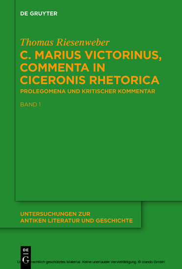 C. Marius Victorinus, 'Commenta in Ciceronis Rhetorica' main product photo