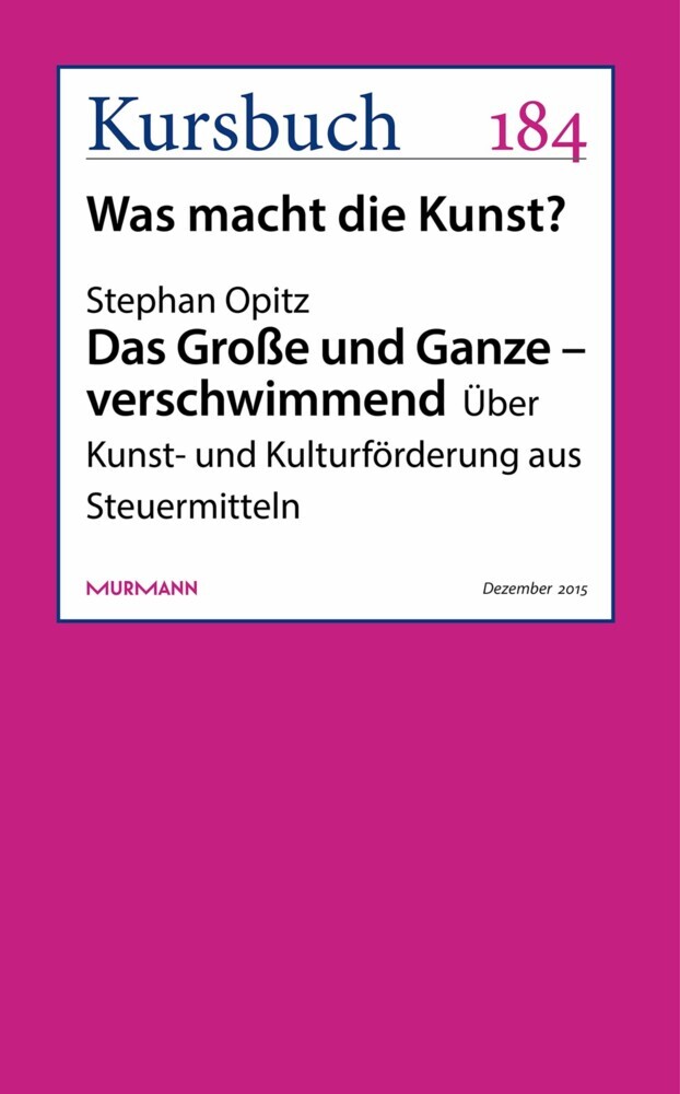 Das Große und Ganze - verschwimmend main product photo