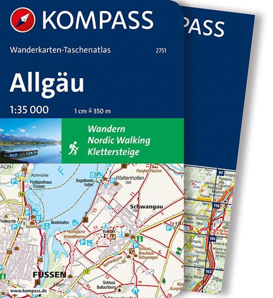 KOMPASS Wanderkarten-Taschenatlas Allgäu 1:35.000 main product photo