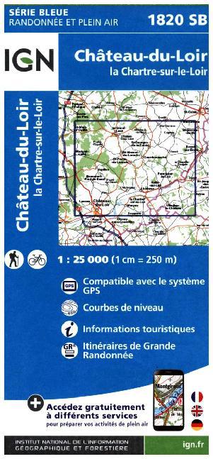 IGN Karte, Carte de randonnée (et plein air) Chateau du Loir main product photo