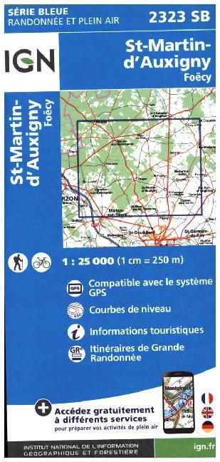 IGN Karte, Carte de randonnée (et plein air) St Martin d'Auxig main product photo