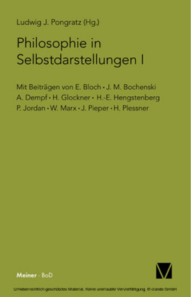 Philosophie in Selbstdarstellungen I