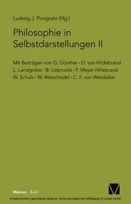 Philosophie in Selbstdarstellungen II