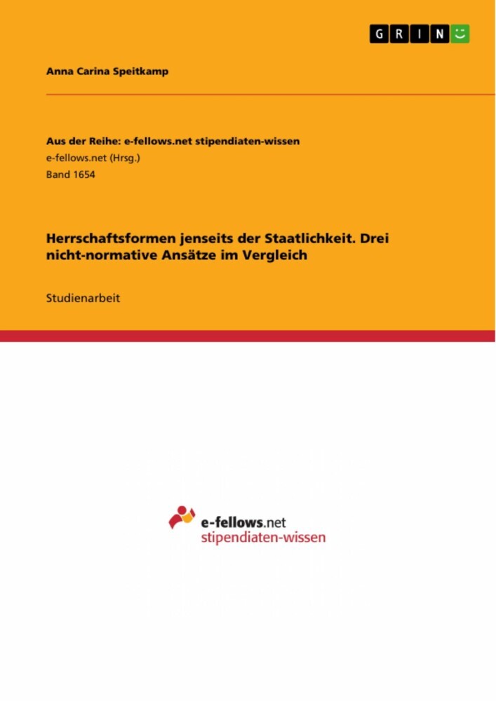 Herrschaftsformen jenseits der Staatlichkeit. Drei nicht-normative Ansätze im Vergleich main product photo