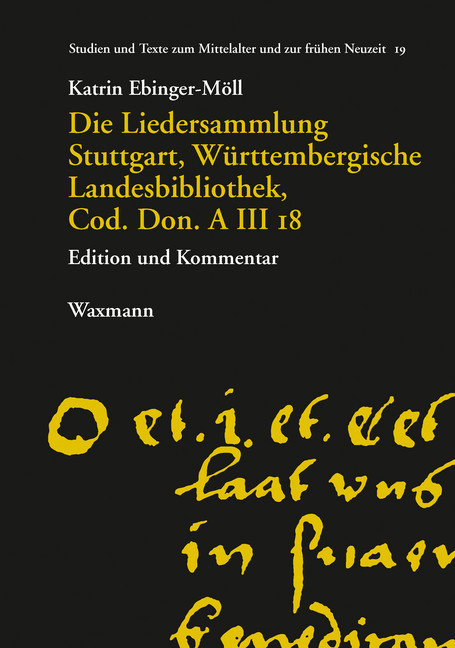 Die Liedersammlung Stuttgart, Württembergische Landesbibliothek, Cod. Don. A III 18 main product photo