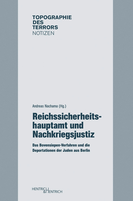 Reichssicherheitshauptamt und Nachkriegsjustiz main product photo