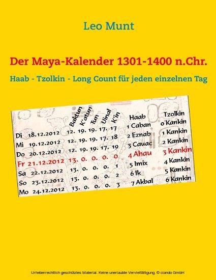 Der Maya-Kalender 1301-1400 n.Chr. main product photo