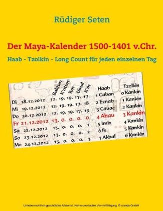Der Maya-Kalender 1500-1401 v.Chr.
