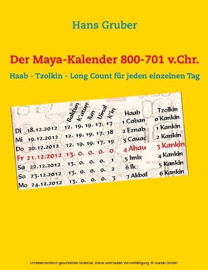 Der Maya-Kalender 800-701 v.Chr. main product photo