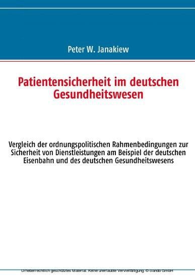 Patientensicherheit im deutschen Gesundheitswesen main product photo