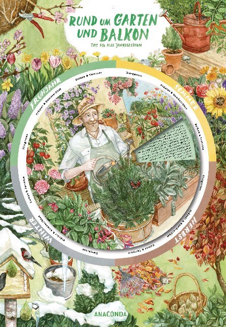 Rund um Garten und Balkon. Tipps für alle Jahreszeiten (Wandtafel mit Drehscheibe) main product photo