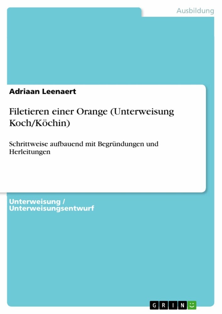 Filetieren einer Orange (Unterweisung Koch/Köchin) main product photo