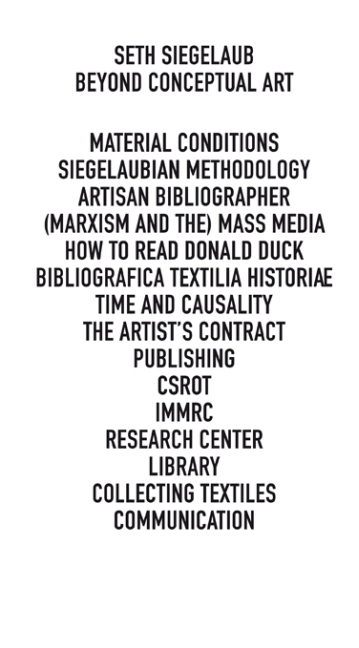Seth Siegelaub. Beyond Conceptual Art main product photo