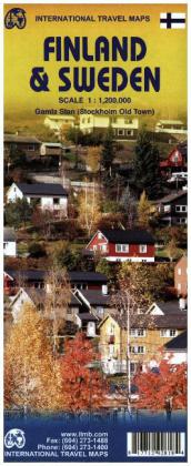 International Travel Map ITM Topographische Karte Sweden & Finland