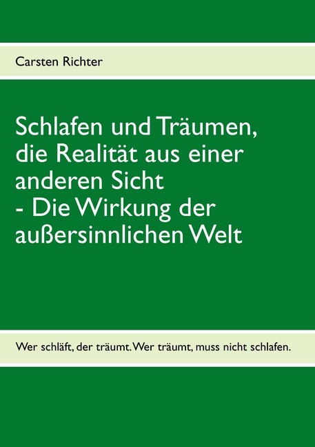 Schlafen und Träumen, die Realität aus einer anderen Sicht main product photo