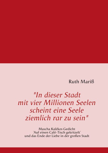 "In dieser Stadt mit vier Millionen Seelen scheint eine Seele ziemlich rar zu sein" main product photo