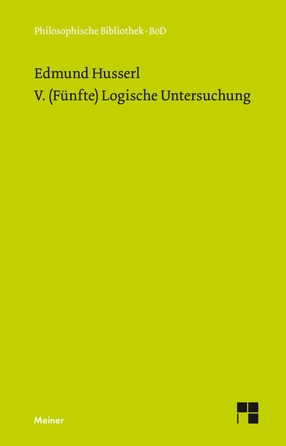 V. (Fünfte) Logische Untersuchung main product photo