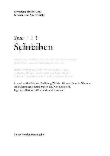 Spur 3 Schreiben main product photo