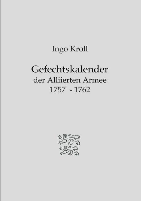 Gefechtskalender der Alliierten Armee 1757-1762 main product photo