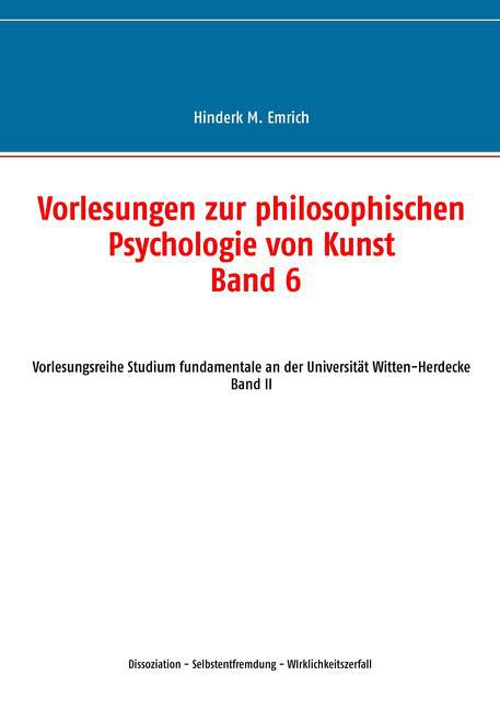 Vorlesungen zur philosophischen Psychologie von Kunst. Band 6 main product photo