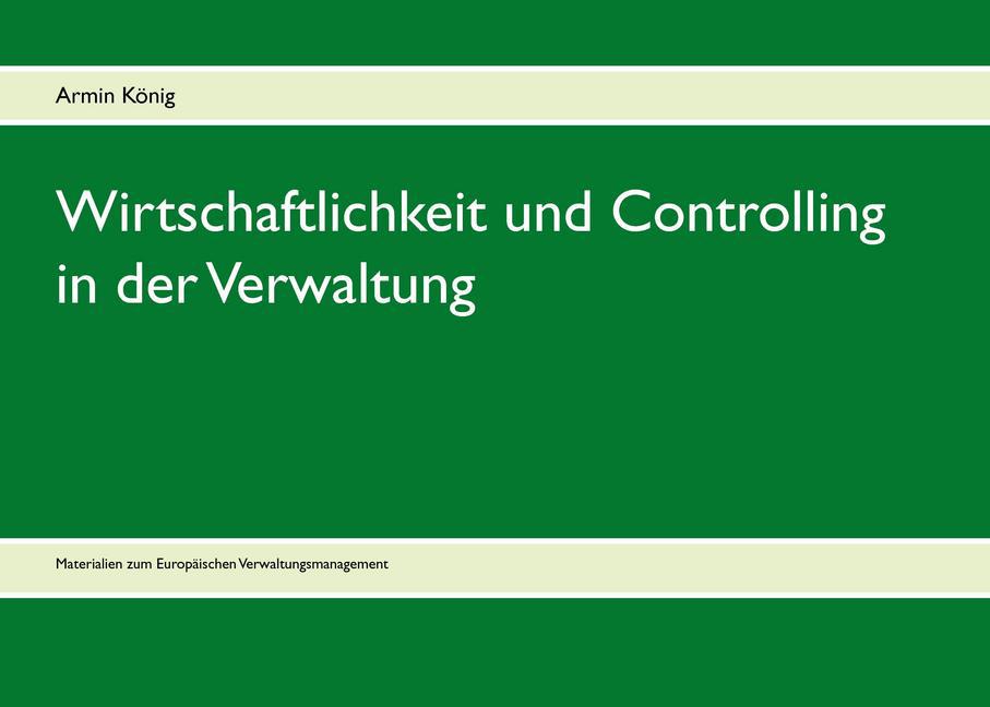 Wirtschaftlichkeit und Controlling in der Verwaltung main product photo