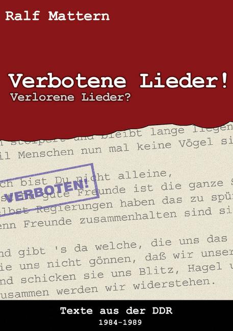 Verbotene Lieder! Verlorene Lieder? main product photo