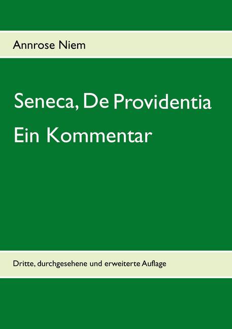 Seneca, De Providentia: Ein Kommentar main product photo