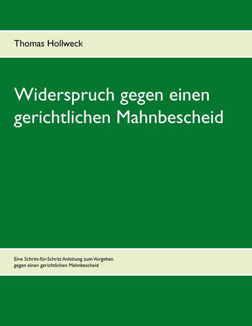 Widerspruch gegen einen gerichtlichen Mahnbescheid main product photo