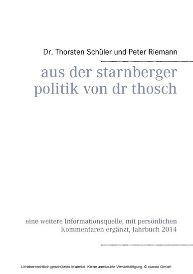 Aus der Starnberger Politik von Dr. Thosch main product photo