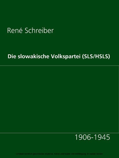 Die slowakische Volkspartei (SLS/HSLS) main product photo