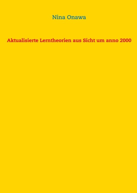Aktualisierte Lerntheorien aus Sicht um anno 2000 main product photo