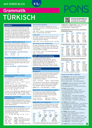 PONS Grammatik auf einen Blick, Türkisch