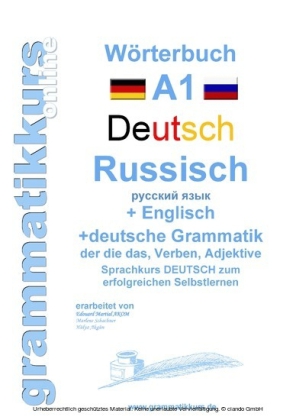 Wörterbuch Deutsch - Russisch - Englisch Niveau A1