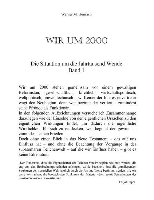 Wir Um 2000 - Band 1 main product photo