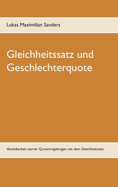 Gleichheitssatz und Geschlechterquote main product photo