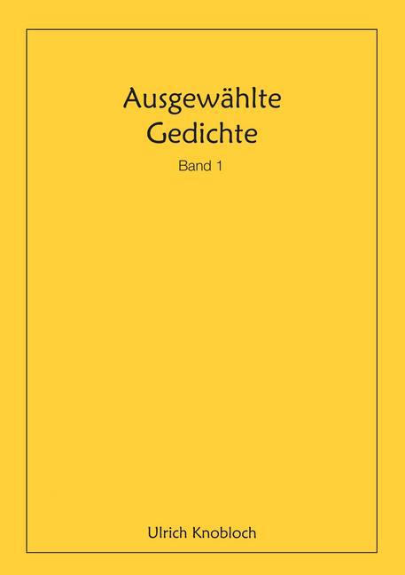 Ausgewählte Gedichte, Band 1 main product photo