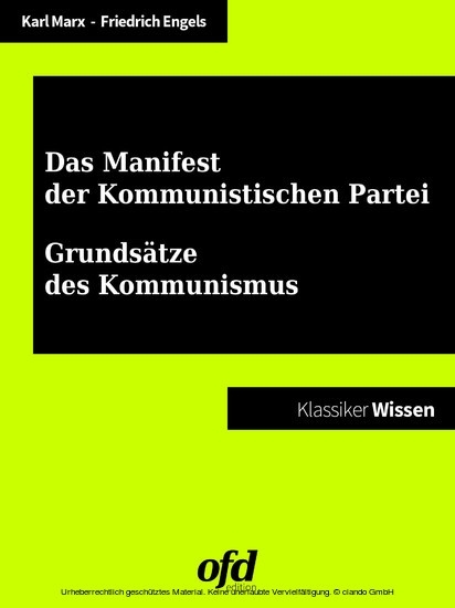 Manifest der Kommunistischen Partei - Grundsätze des Kommunismus main product photo